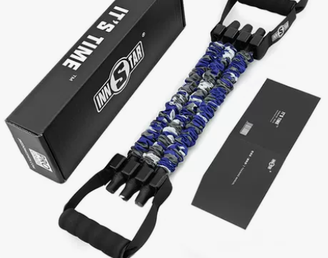 多功能拉力器家用扩胸器男健身器材练肩拉背神...