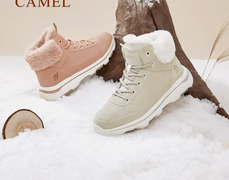 骆驼户外鞋女士2021年冬季加绒保暖防滑高...
