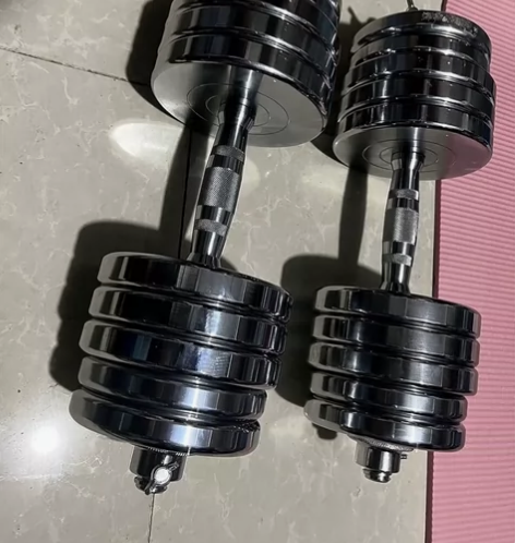 【健身房清仓，转让纯钢哑铃，纯钢！】 男士...