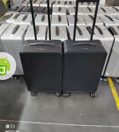 （微瑕疵品）前开门全铝镁合金20寸拉杆箱男...
