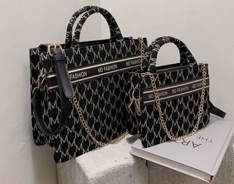 大包包女2023新款潮秋冬时尚大容量质感链...