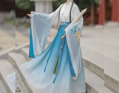 原创瑶簪交领魏晋风汉服女广袖南北朝齐腰破裙...