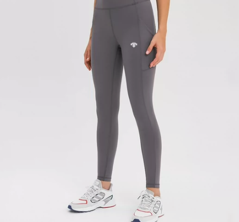 新款秋冬款迪桑特侧边口袋裸感瑜伽裤高腰弹力...