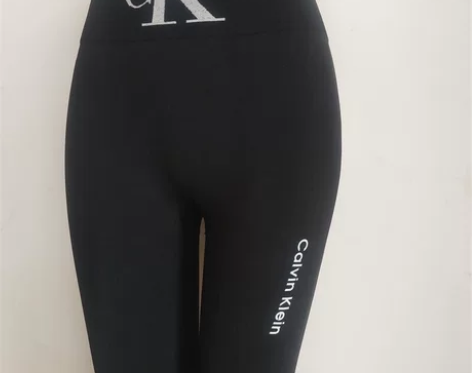 全新CK瑜伽打底九分裤速干锦纶运动舞蹈健身...