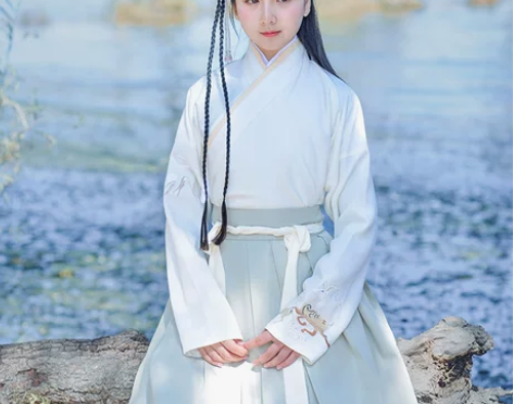 如梦霓裳汉服女装情侣装交领襦裙林深见鹿刺绣...