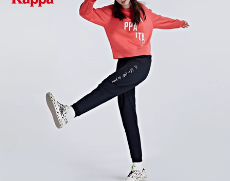 Kappa卡帕运动裤2021新款秋女针织长...