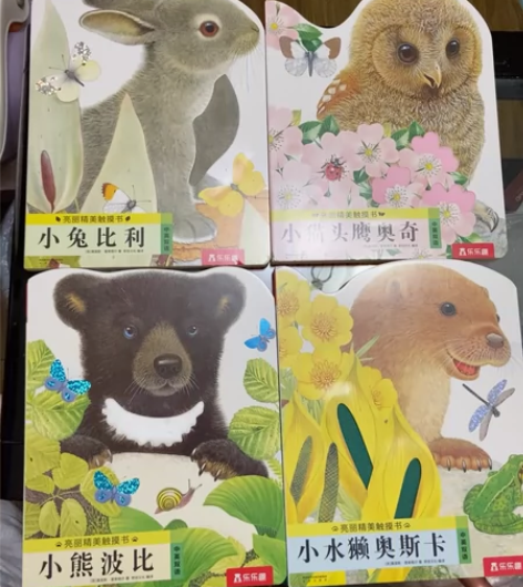 乐乐趣亮丽精美触摸书系列4册 全新小兔比利...