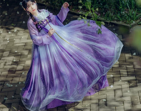 辰莲鱼梦汉服女秋冬中国风仙气飘逸古风学生原...