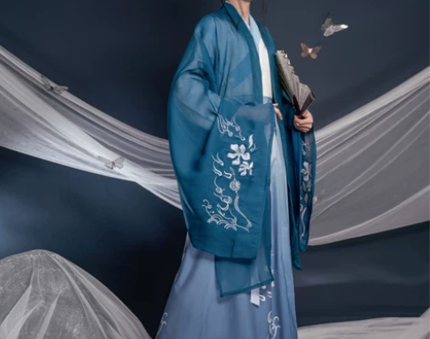 ?孤鲤孤鲤原创古装汉服飘逸日常男生中国风书...