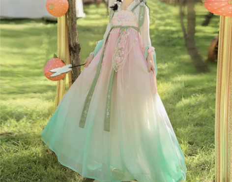 翡提兰原创 染画 汉服女唐制齐胸襦裙夏季汉...