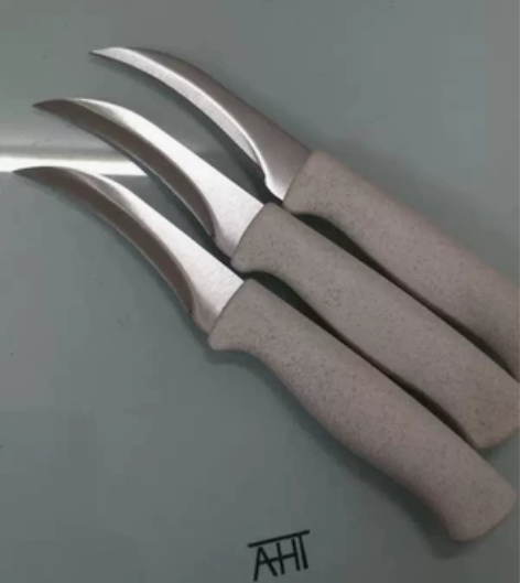 3把弯头水果刀外贸小刀出口美国果皮刀水果雕...