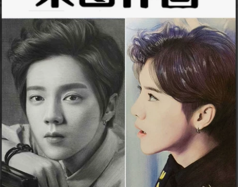 素描画像定制 提供一张自拍照片，就能纯手绘...