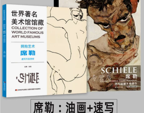 席勒速写+油画 席勒画册作品赏析 拥抱艺术...