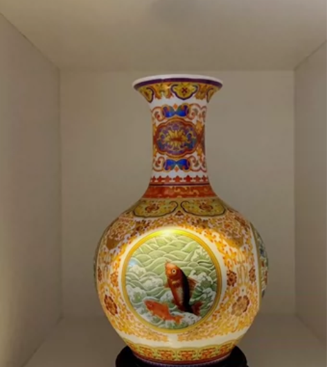 首次出售珐琅彩花瓶一个 陶瓷花瓶花艺摆件珐...