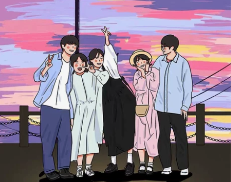 Ins风豆豆眼 Q版手绘头像可爱风情侣头像...