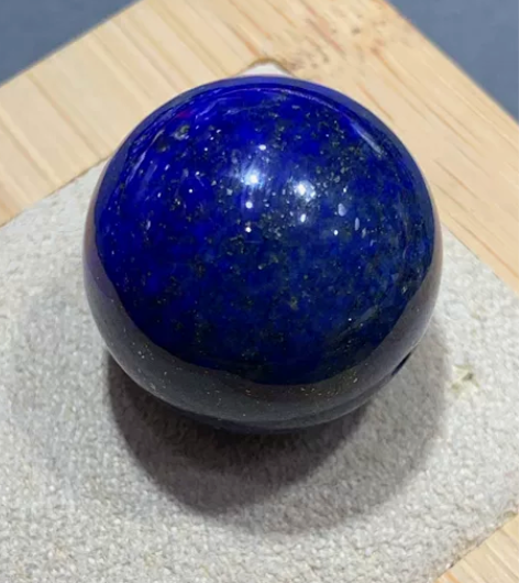 阿富汗原矿青金石圆珠，直径21.2mm单珠...