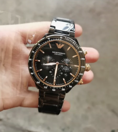 男士手表 阿玛尼手表 陶瓷手表 黑武士 石...