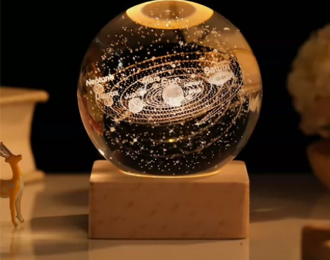 全新宇宙系列水晶球小夜灯，9.9元包邮 发...