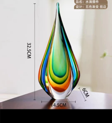 全新!全新!轻奢创意北欧琉璃水滴工艺品,滴...