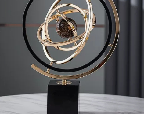 现代轻奢地球仪摆件酒柜电视柜办公室桌面创意...