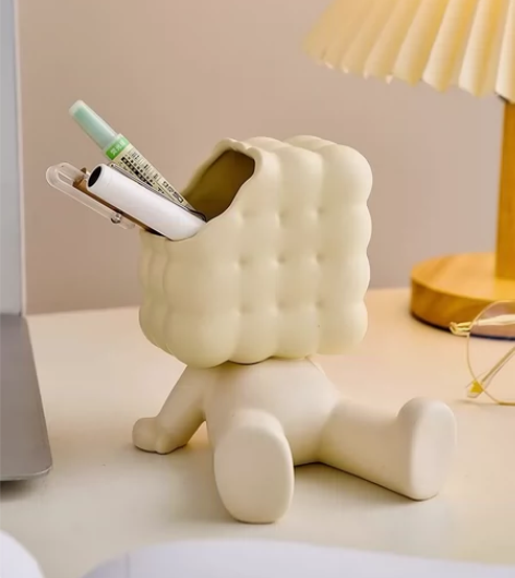 可爱创意笔筒桌面装饰小摆件办公室好物收纳生...