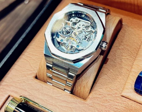 皇家镂空手表男全自动机械表复古商务经典橡树...