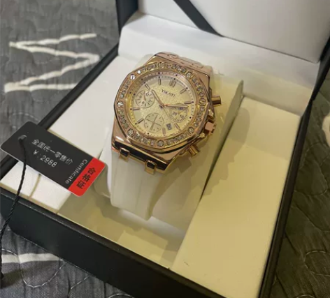 全新意卡伊高级手表腕表满钻配玫瑰金 全新 ...