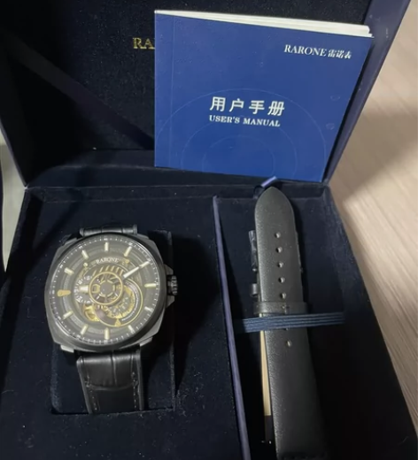 ?雷诺手表男机械表全自动镂空防水正品男士手...