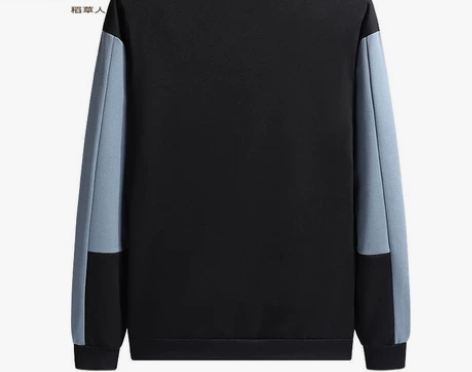 【稻草人】长袖T恤男士春秋季宽松薄款休闲圆...