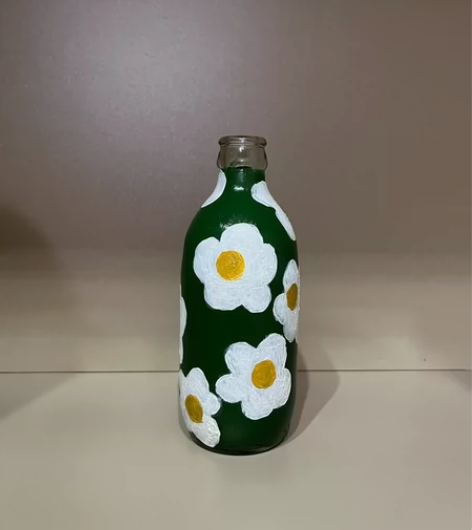 手绘玻璃瓶环保手工花瓶摆件 成品 现货 有...