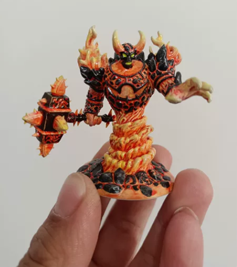 魔兽战棋 炎魔 拉格纳罗斯 涂装成品 感...