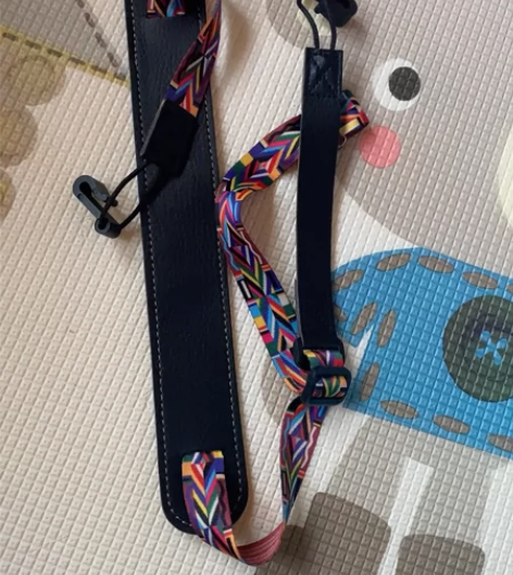 尤克里里背带免打孔斜挎儿童成人小吉他皮质挂...