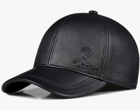 啄木鸟棒球帽 中老年人韩版春秋真皮帽子男士...