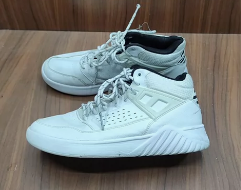 361度男鞋41码秋冬季皮面高帮运动鞋跑步...