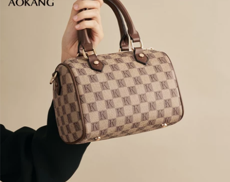 奥康波士顿枕头包 手提包女2023新款单肩...