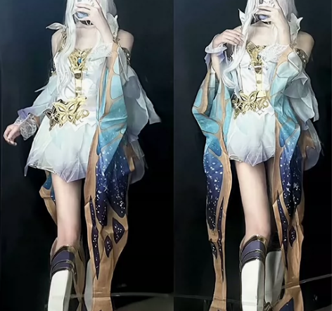 王者荣耀cos服貂蝉金色仲夏夜之梦cos服...