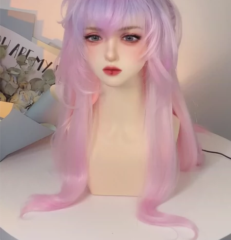 王昭君星穹之声cos假发造型展示 自然系造...