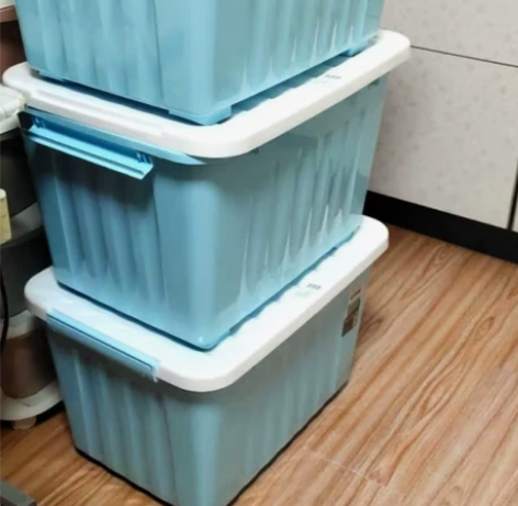 80L大容量收纳箱 整理箱 结实耐用 带轮...