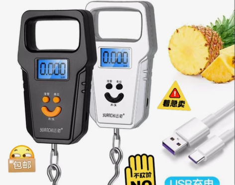 远驰手提秤50KG电子秤家用吊钩精准称重1...