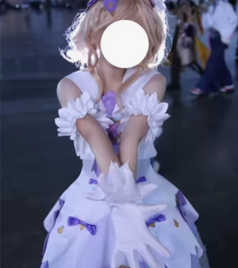 二月镜家的时之祈愿紫瑶c服+假发+配饰 感...