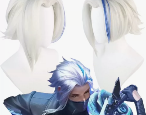 王者默契交锋兰陵王花木兰cos假发情人节新...