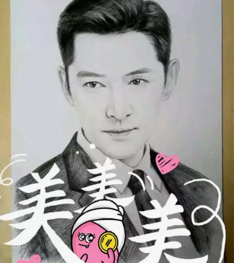 素描画像彩铅画纯手绘照片真人代画定制人物头...