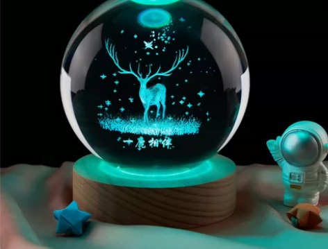 网红月球小夜灯摆件ins风朋友毕业季生日礼...