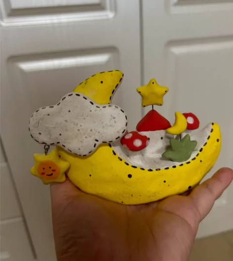 国内景德镇6月3陶瓷月亮房子摆件,全新,实...