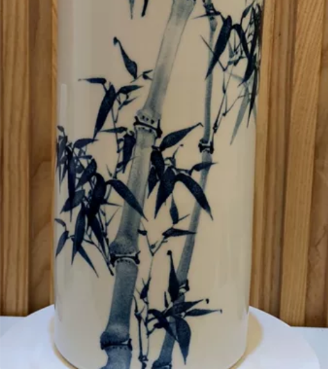 纯青花竹子字画筒帽筒，景德镇纯手工手绘花瓶...