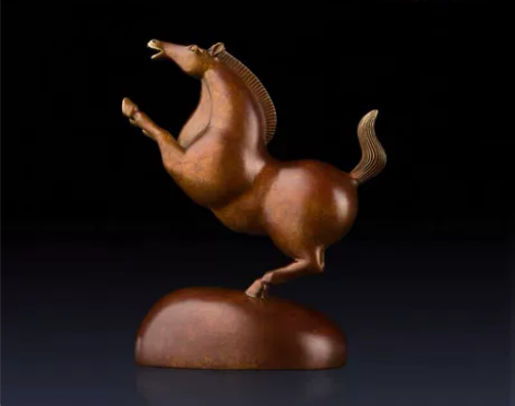 铜师傅小马奔腾客厅电视酒柜装饰品创意家居小...