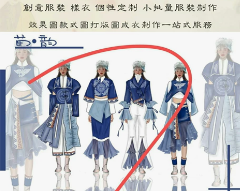 服装设计效果图款式图结构图作品集色彩版制版...