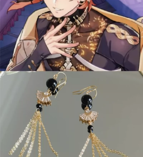 新世界狂欢八云耳夹现货掉落*1对 材料：黑...