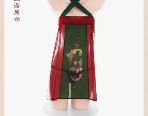 霏慕 蝶妖印染间色轻透古风裙 均码 80-...