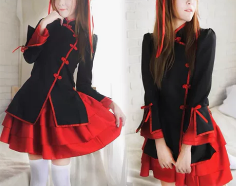 cosplay中国风女仆装jk制服（送围裙...